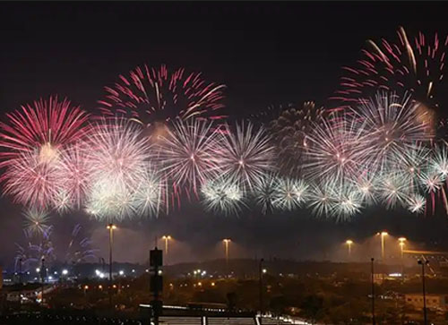 道孚县焰火晚会